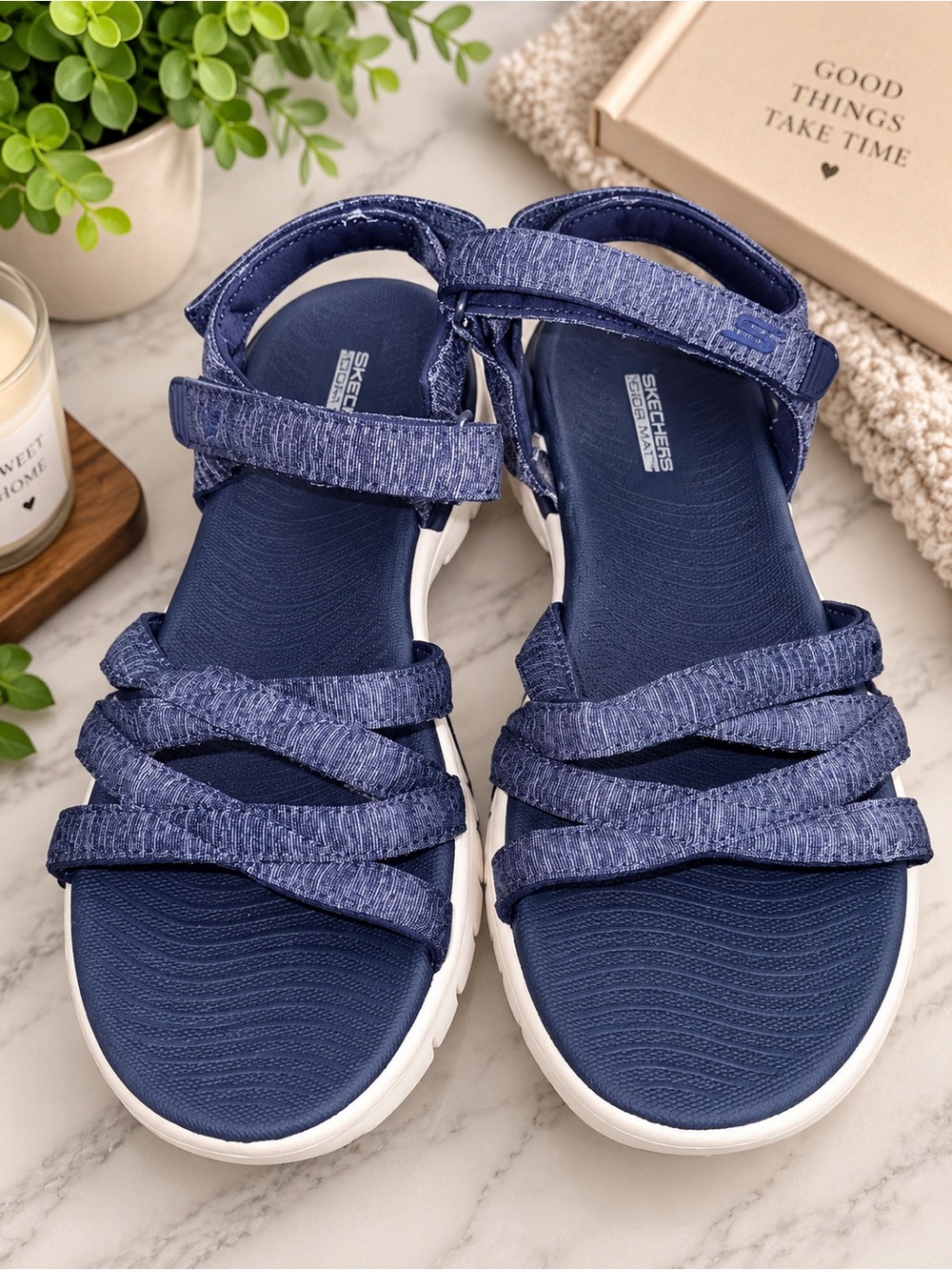 Skechers Women's Navy Blue Strappy Sport Sandals